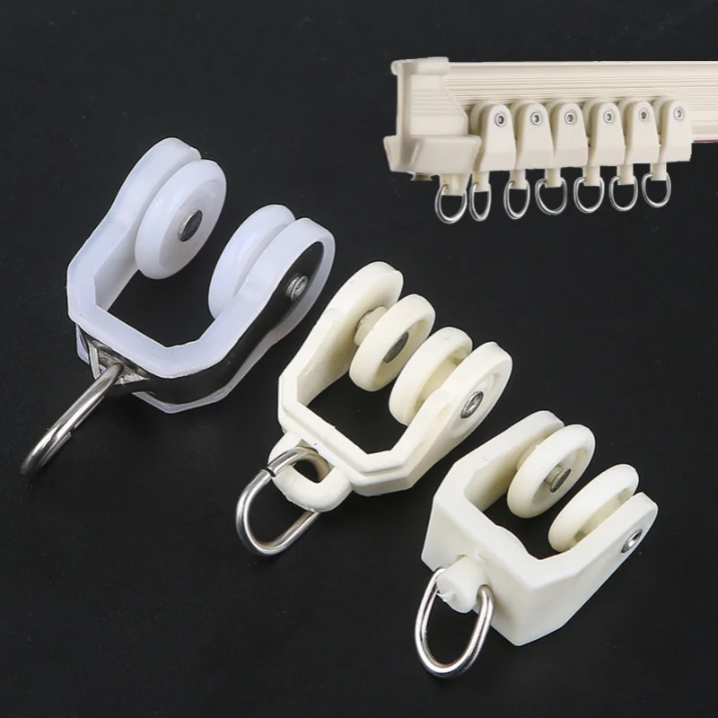 

Curtain Roller Straight or Curved Pulley Hanging Ring Hook T-shaped Track Universal Pulley Guide Track Pulley Home Accessories