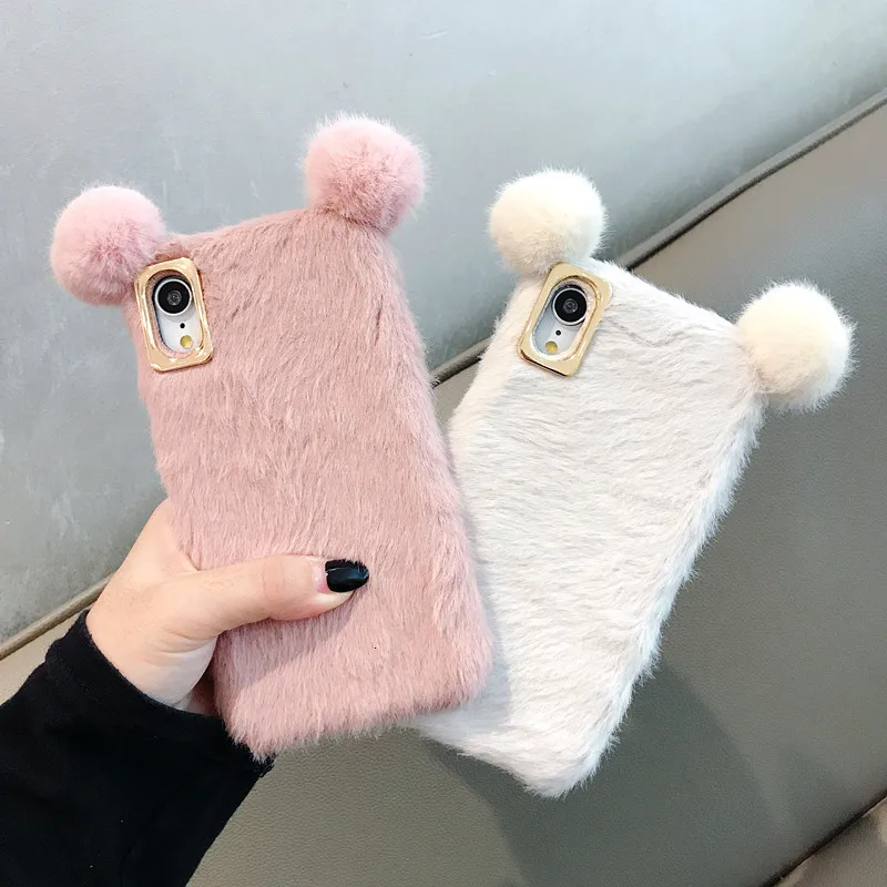 Подходит для Apple xsmax мобильный телефон оболочка зимняя плюшевая Милая женская XS