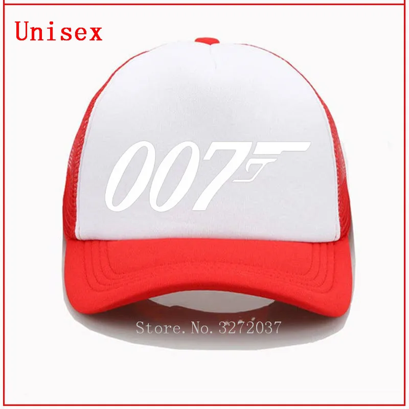 

Fashion Brands sun shield visor hat 007 Legend James Bond white sun protection snapback hat Custom Print baseball cap men cap