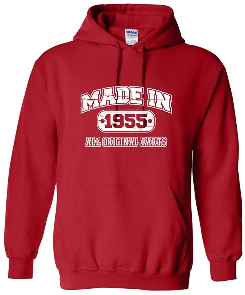 63-й день рождения Толстовка сделано в 1955 Мужская s забавная 4XL красная Женская |