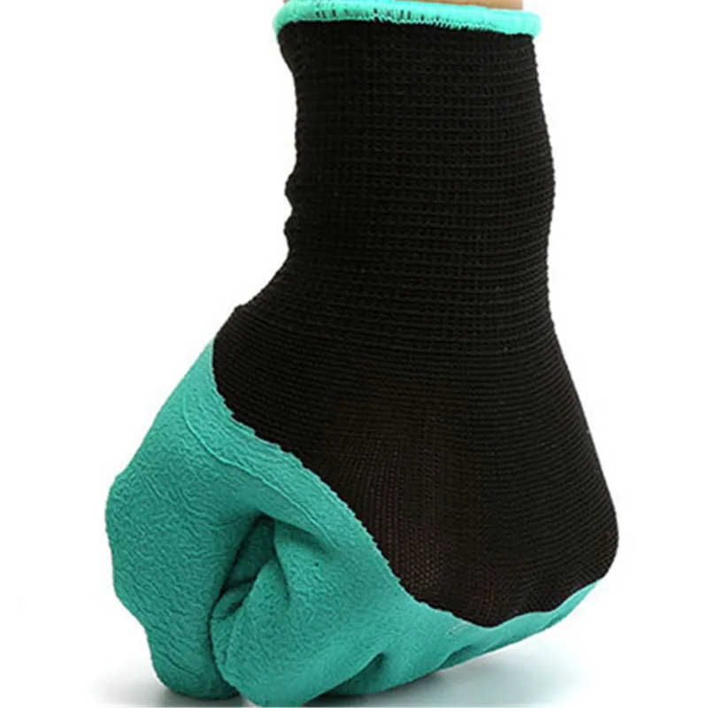 1 пара резиновых полиэфирных садовых перчаток для строителей 4 ABS пластиковые