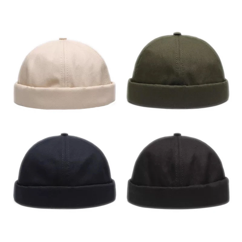 

Fashion Unisex cotton Cap Men Adjustable Casual Beanie Hat Solid Men Hats Summer Gorro Women's Hats Painter hats Melon caps