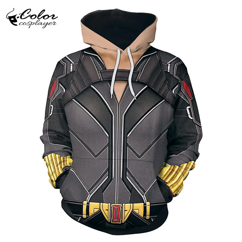 Цвет er пурина карнавальный костюм Черная Вдова худи для женщин 3D печать Уличная