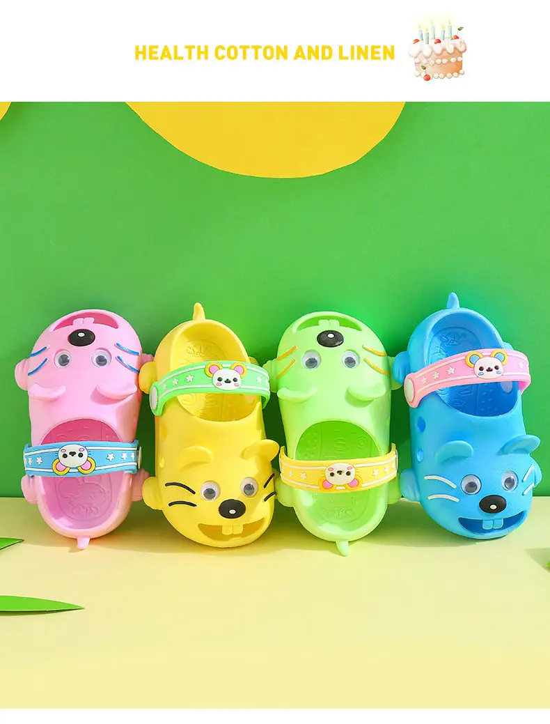 

Animal Designer Slides Children's Slippers Toddlers Mule Clogs Cute Rat Slippers Boys Girls Summer Beach Clogs Kids Garden Shoes
