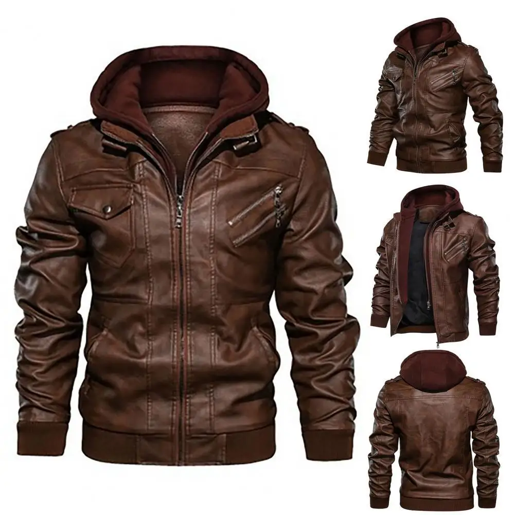 

Однотонная трендовая мужская куртка для отдыха Верхняя одежда осеннее пальто с эластичными манжетами для езды на велосипеде