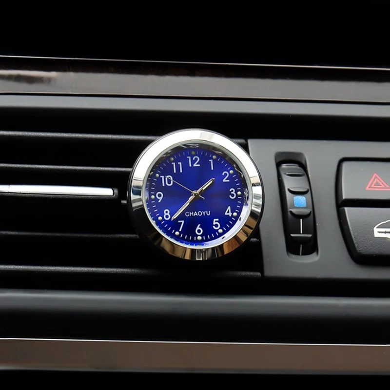 Светящиеся мини-часы на вентиляционное отверстие кварцевые часы с клипсой