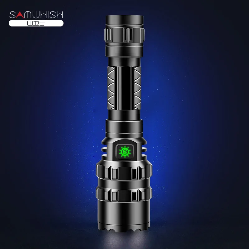 Satin Al Güçlü Kamp El Feneri Güvenlik Lümen Usb Alüminyum Alaşım El Feneri şarj Edilebilir Konvoy Linternas Taşınabilir Aydınlatma BI50FL