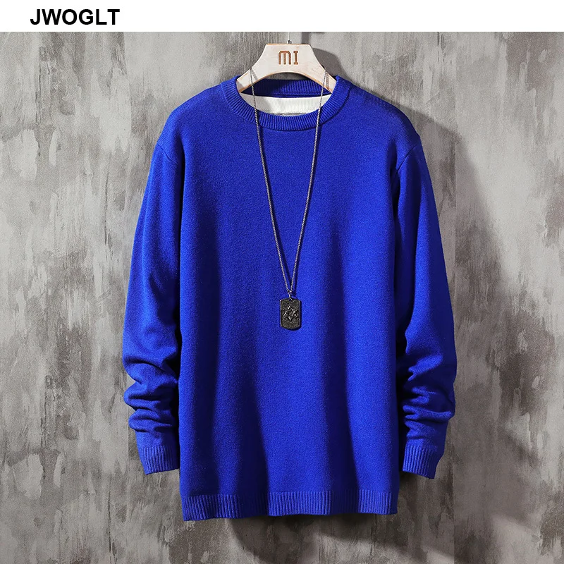 Корейский Модный повседневный черный красный белый мужской свитер приталенный