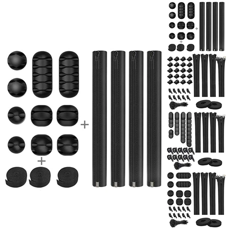 

Cable Management Organizer Kit, Cable Holder, Desk Cable Organizer, for Pc Office, Reusable