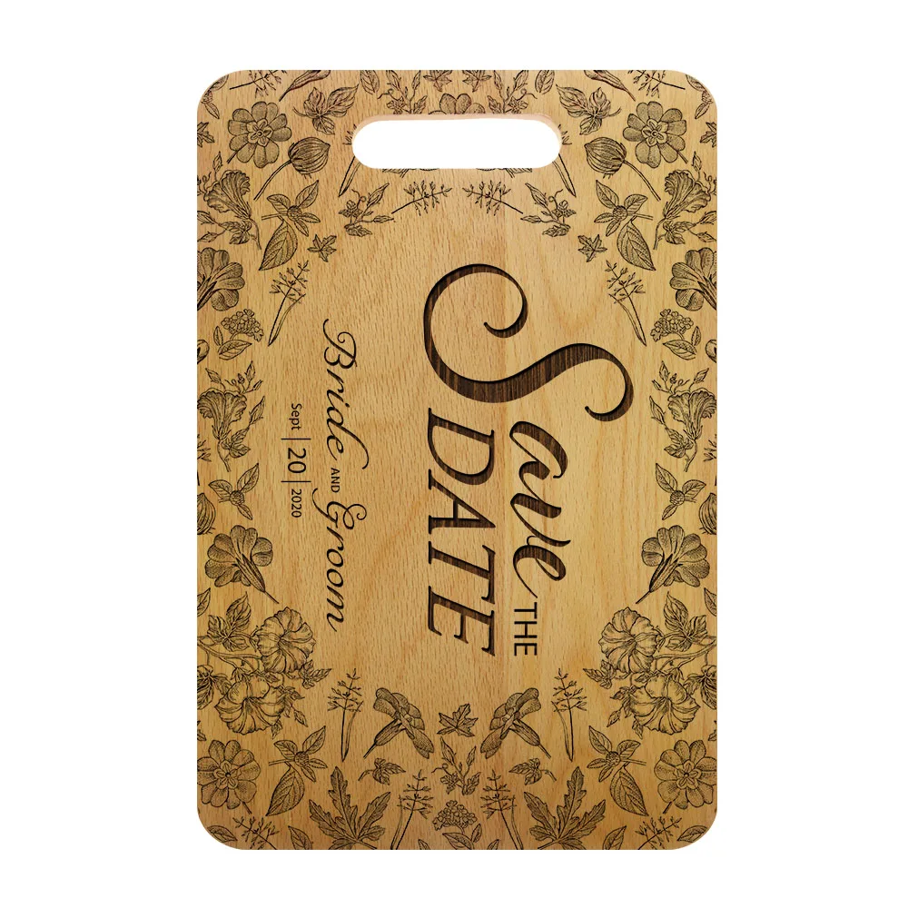 Персонализированные Цветочные сохранить дату разделочная доска на заказ Мясник