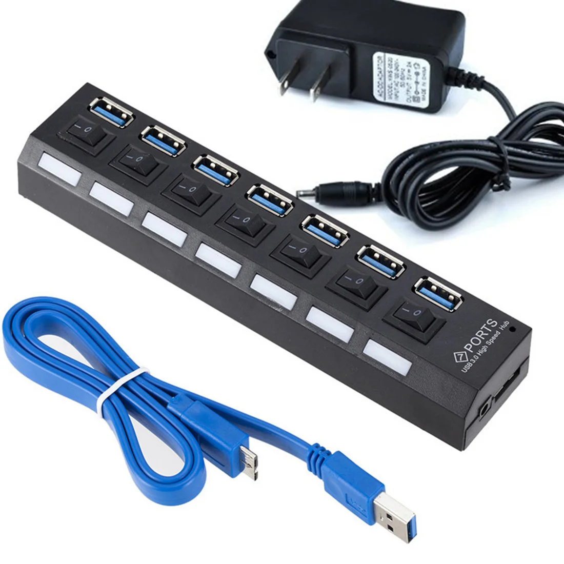 4 / 7 портов расширитель USB 3 0 концентратор переключатель ВКЛ/ВЫКЛ Мульти