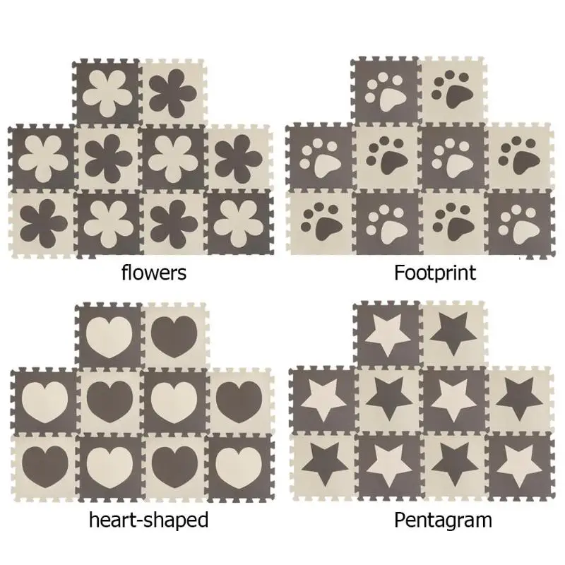 10 шт./упак. 30x30 см новорожденный детский игровой коврик для детей игры из пены с