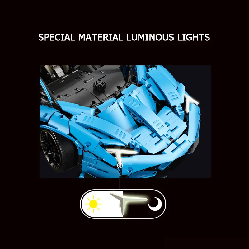 Супер 18k MOC 39933 Lamborghinis 100 лет Centenario 1:8 hypercar Technic гоночный автомобиль строительные