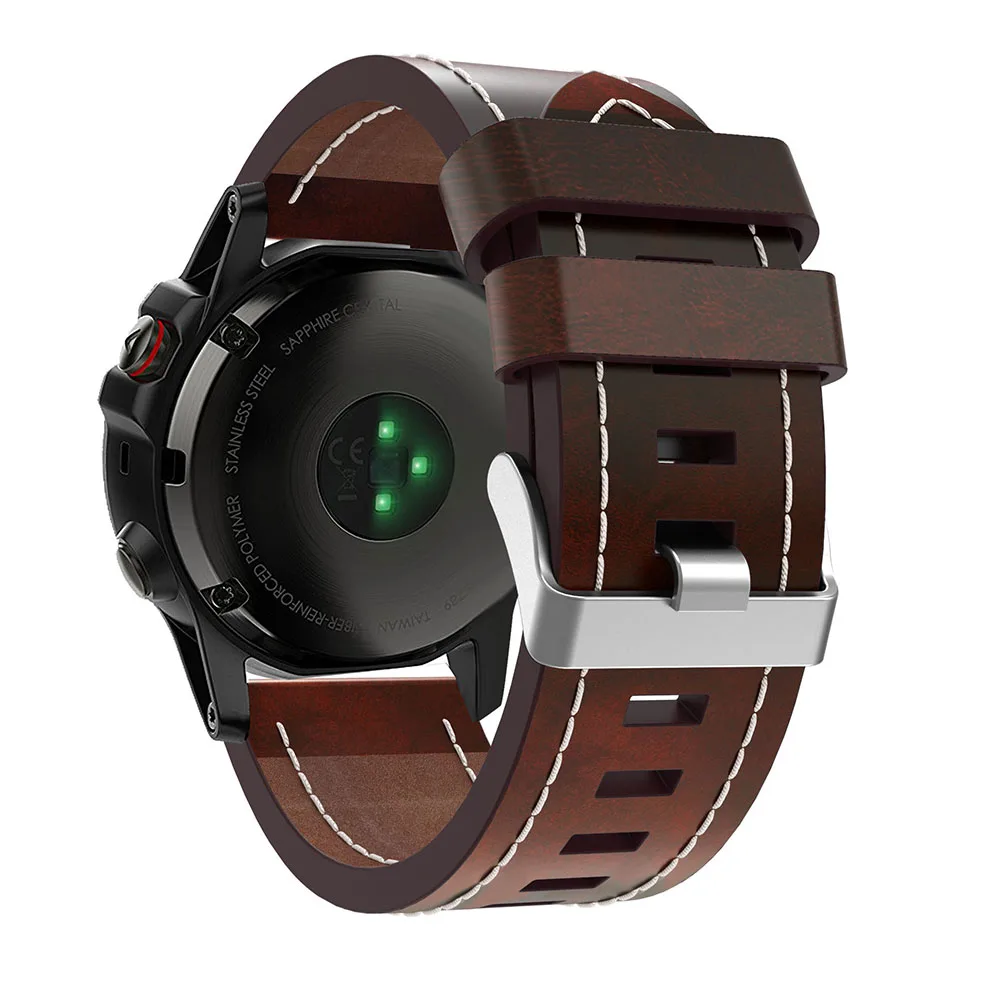 Yayuu совместимый для Garmin Fenix 3 HR/5X ремешок для часов из натуральной кожи Смарт-часы ремешок Quick Release замена Браслет ремешок