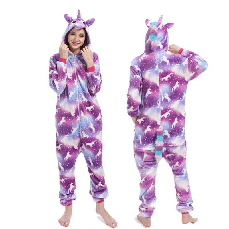 Kigurumi Кролик взрослых Единорог пижамы животных для женщин мужчин Onesie анимэ