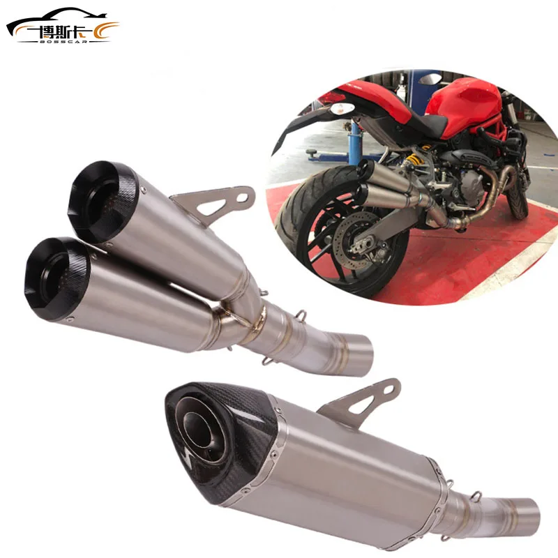 

Suitable for the modified titanium alloy exhaust pipe 19-20 of the Monster821 1200 motorcycle sports car