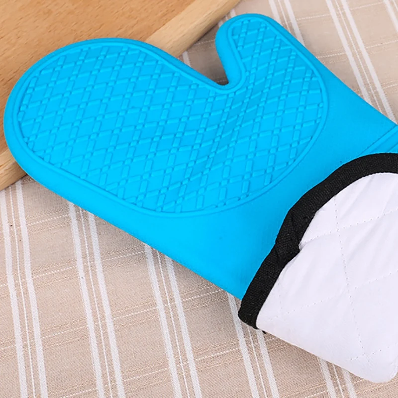 

1 Pair Premium Silicone Oven Mitt Resistant Flexible Kitchen Cooking Mitts Silicone Heat-Resistant Gloves Kitchen Tool