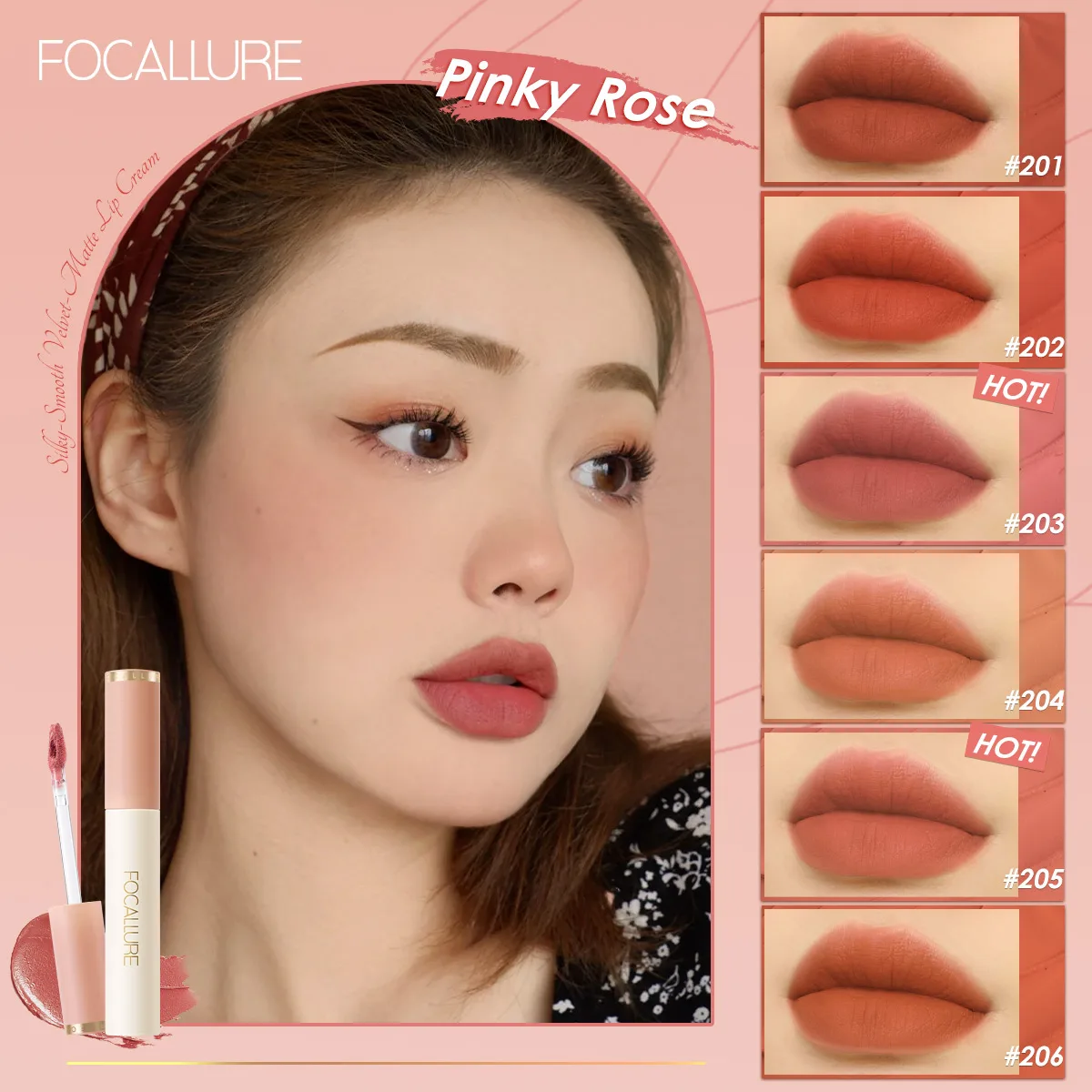 

FOCALLURE 24pcs/lot Makeup Lipstick Lip Gloss Matte Liquid Lip Tint Cream Long Lasting Silky Texture For Lips Women’s Cosmetics