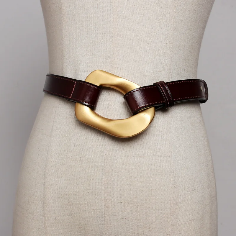2020 autumn/winter new leather belt women's 100 jeans belt in the Korean version of the minimalist dress belt tide