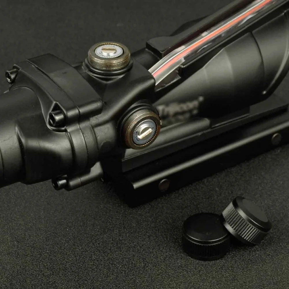 Тактический ACOG 1X32 Красный точка зрения настоящая красная зеленая ткань оптический прицел Прицелы для охотничьих ружей с 20 мм рельс для страйкбола пистолет