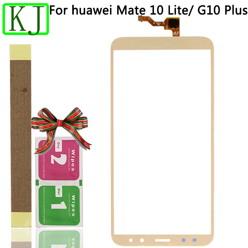 Для huawei mate 10 Lite/G10 Plus/Nova 2i/Honor 9i дигитайзер сенсорный экран Переднее Сенсорное стекло для mate 10 lite сенсорная панель - Цвет: Gold