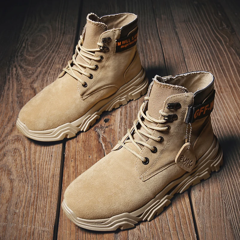 2019 джинсовые ботинки для пеших прогулок Мужская парусиновая зимняя рабочая