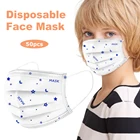 Одноразовая детская маска, защитные маски, 3 слоя, металлические бриллиантовые хирургические Детские маски, безопасная медицинская маска для взрослых и детей