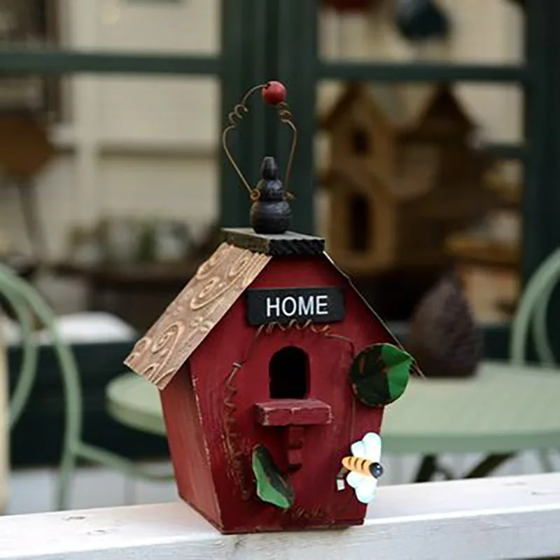 

European-style Old Bird House Tuin Decoratie Garden Outdoor Gardens Decoration Ogrod Sculpture Tuinkabouter Poppenhuis Meubels