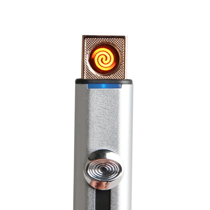 

USB Charging Smoking Lighter Simple Fashion Creative Portable Personality Double-sided Electronic Arc Cigarette Lighter Gadgets