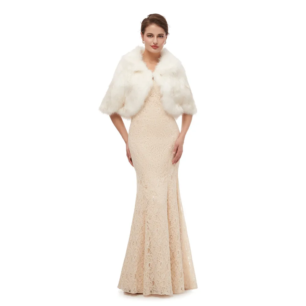 2019 зимняя женская шаль из искусственного меха для свадьбы свадебная накидка