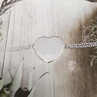 classic lady s925 silver double chain heart shaped letters bracelet lovers sweet romantic holiday gifts