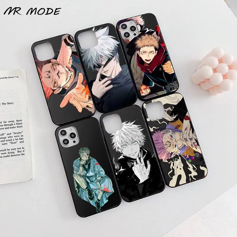 

Anime jujutsu kaisen Phone Case Candy Color for iPhone 6 7 8 11 12 s mini pro X XS XR MAX Plus