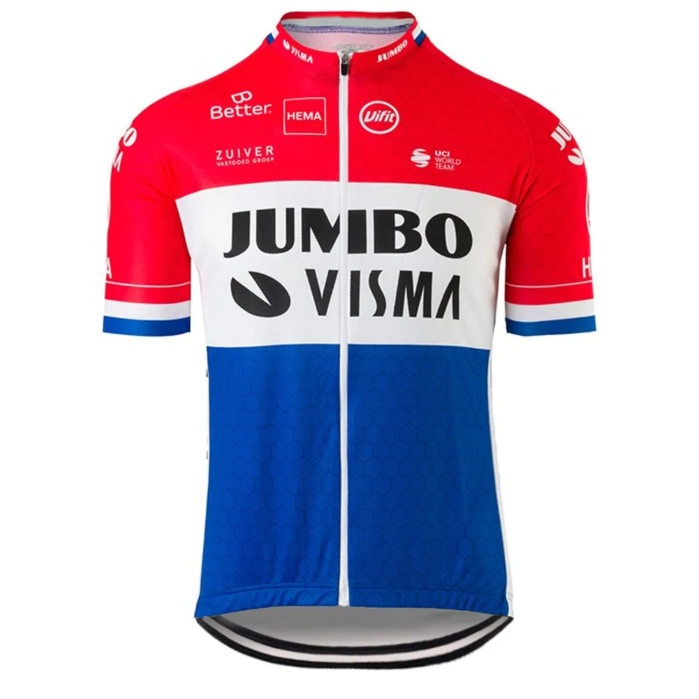 

2020 Team JUMBO VISMA Cycling Jersey Short sleeve Roglic Road Bike shirts Slovenia Champion Cycling Clothing MTB Bicycle Maillot