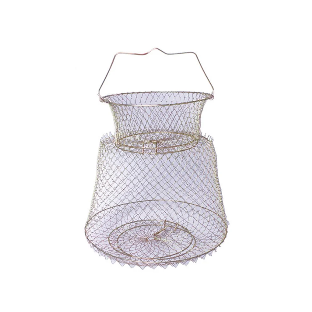 

58CM Zinc Plating Iron Wire Mesh Hole Folding Crab Lobster Net Fishing Net Fishing Accessories for Indoor Outdoor