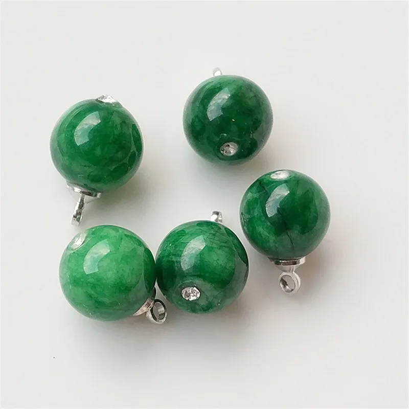 Бусины из китайского агата и нефрита 5 шт. 10 мм декоративные пуговицы для одежды