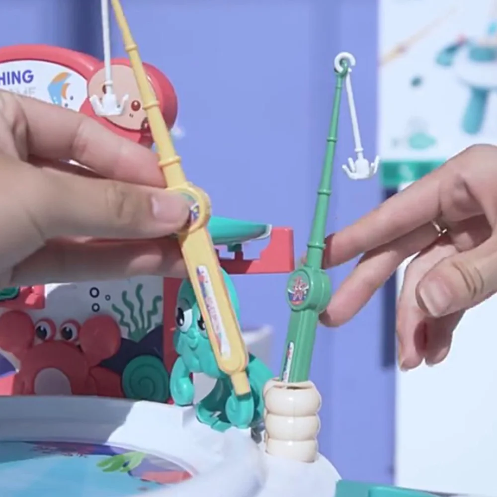 

1 Set Fishing Game Fish Slideway Magnetic Fishing Without Battery