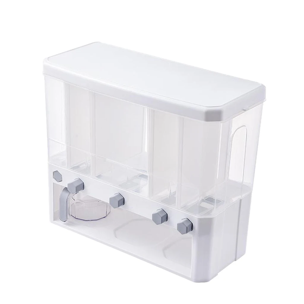 

Food Dispenser Grains Rice Bucket Large Capacity 5-Grid Storage Box Dry Food