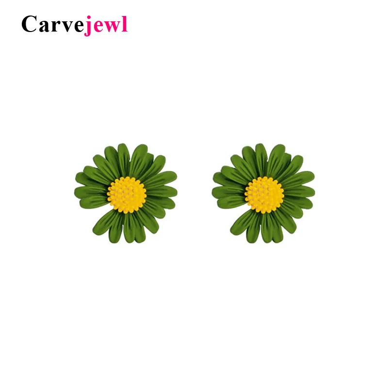 Женские серьги с подсолнухами Carvejewl яркие свежие очаровательные милые простые