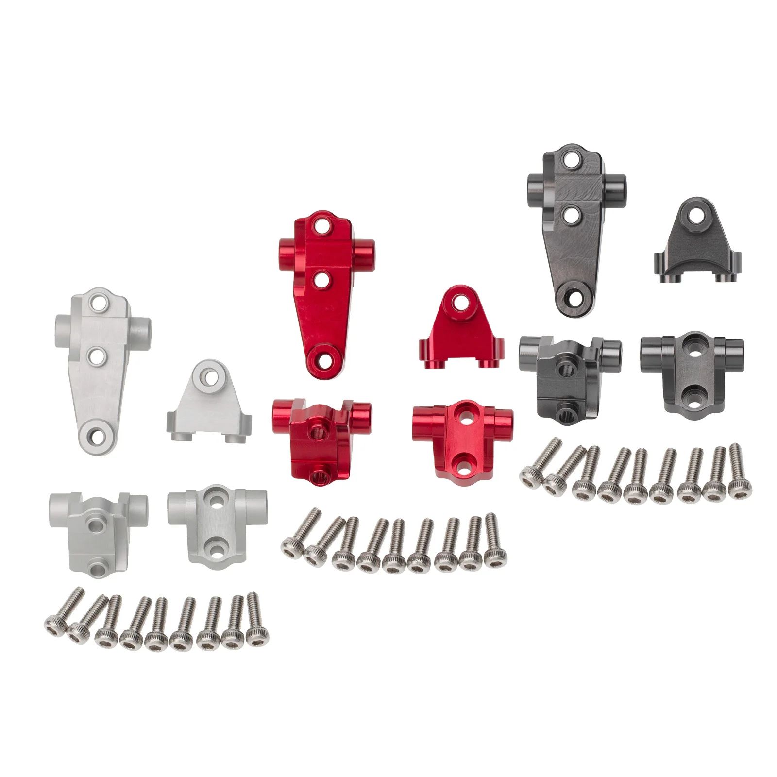 

CNC Alloy Front Rear Axle Lower Shock Link Mount Part for -4 1/10 RC Crawler