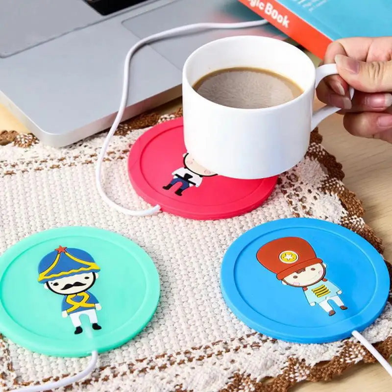 Мультяшные креативные Силиконовые Электрические Изоляционные подставки с USB