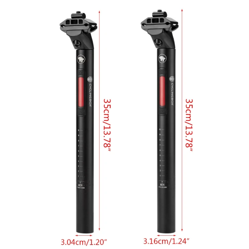

Mountain Bike Smart Seat Post Bicycle Aluminum Alloy 30.4/31.6mm Seat Tube Brake Sensor Taillight Adjustable Seatpost