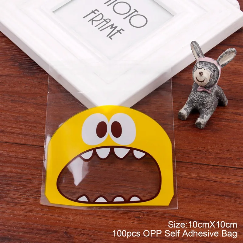 100pcs 10cmX10cm 6 Рождественские подарочные пакеты, сумки для печенья, рождественские украшения для дома, новогодние вечерние принадлежности, коробка для конфет, Рождественский подарок - Цвет: 100pcs 10cmX10cm 6