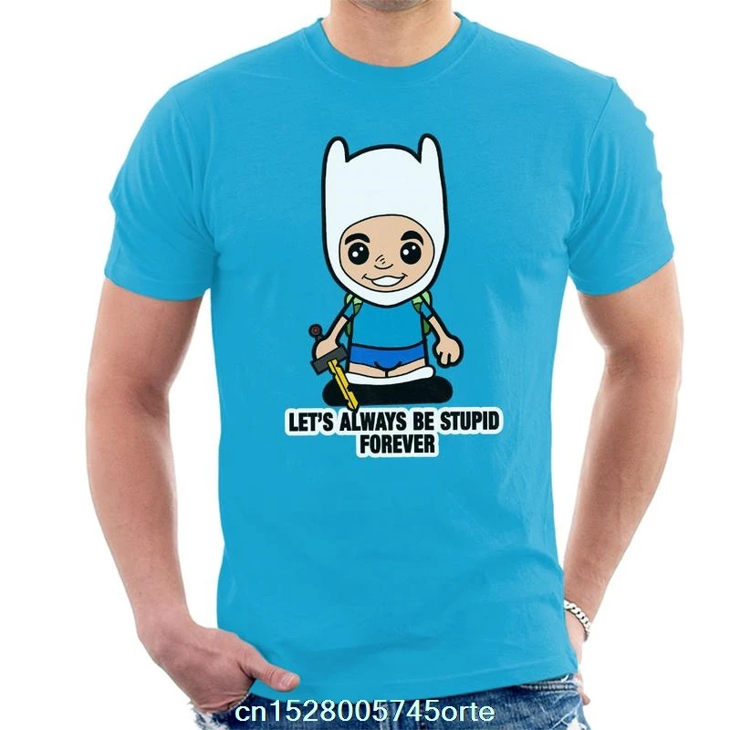 Мужская футболка с принтом funny 2020 camiseta Lil Finn The Human из 100% хлопка женская | одежда