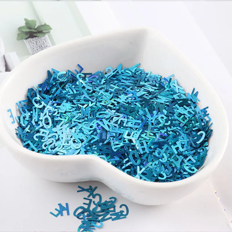 

26 Letters DIY Sequin Ultrathin 5mm Letter Shape Sequins Nail Art Manicure Material Patch