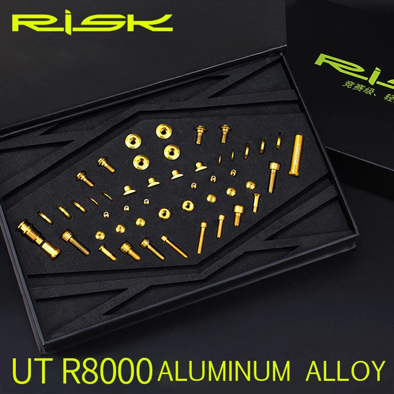 

Risk 49pcs R8000 Titanium Alloy Bike Bolt Sets Road Bicycle Cetering Brake Front Rear Derailleur Adjuestment Screws FixingSuits