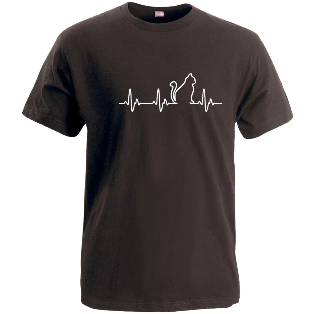 Кавайная линия сердца волна Кот брендовая футболка летние крутые тонированные