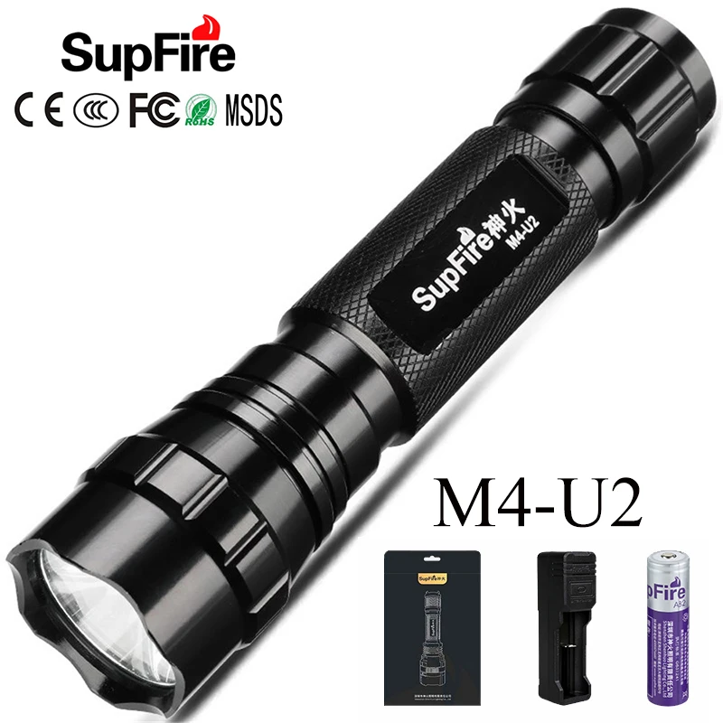 Supfire светодиодный светильник для вспышки 18650 мини-фонарь ручной фонарь M4 CREE XM-L2