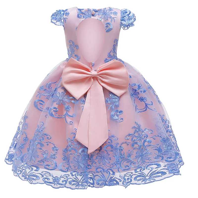Кружевное платье принцессы с длинным рукавом и 3D цветами для девочек | Детская
