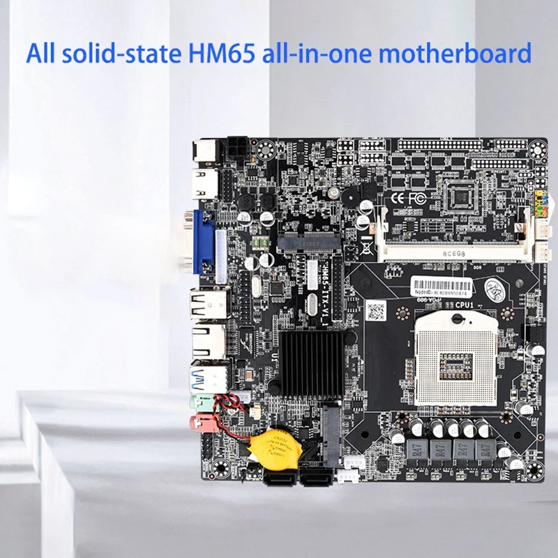 Материнская плата HM65 все-в-одном PGA988 DDR3 ОЗУ Мини POS рекламная машина материнская