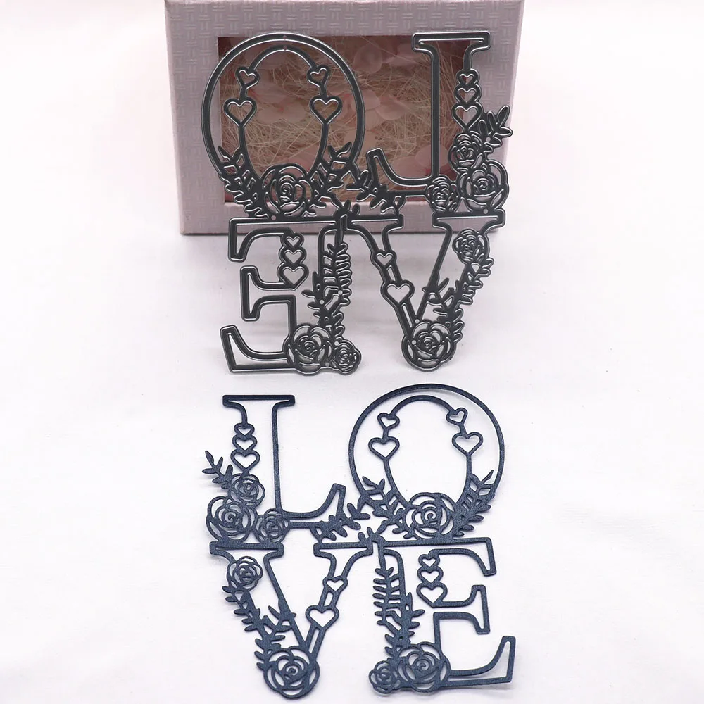 Цветок любовь металлические вырубные штампы сделай сам скрапбукинг альбом